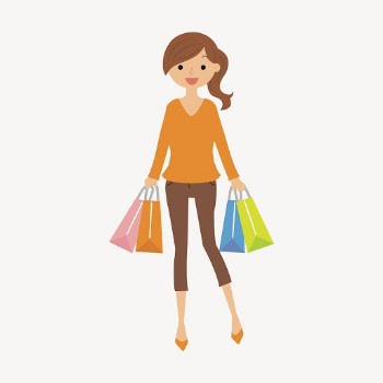 Shopping woman clipart, hobby illustration | Free Vector - rawpixel