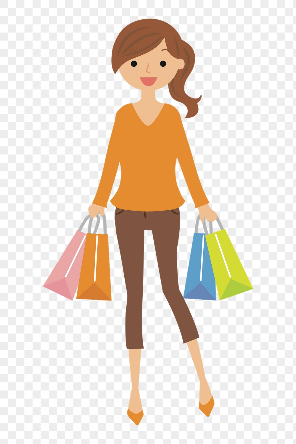 Shopping woman png sticker, hobby | Free PNG - rawpixel