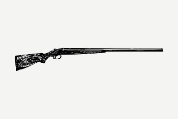 Shotgun clipart, vintage weapon illustration | Free PSD Illustration - rawpixel