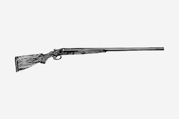 Shotgun drawing, vintage weapon illustration. | Free Photo - rawpixel