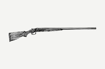 Shotgun drawing, vintage weapon illustration | Free PSD - rawpixel