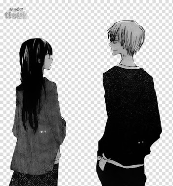 Shoujo Manga Render , female and male anime character transparent background PNG clipart