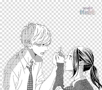 Shoujo Manga Render , male and female animated characters illustration transparent background PNG clipart