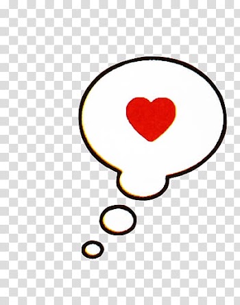 Shoujo, white and red heart inside cloud transparent background PNG clipart