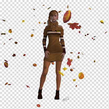 Shoulder, autumn girl transparent background PNG clipart