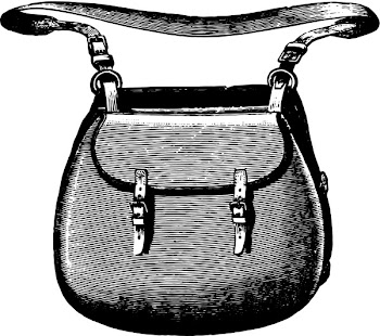 Shoulder bag - Hunting vintage illustrations vector