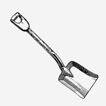 Shovel drawing, vintage object illustration. | Free Photo - rawpixel