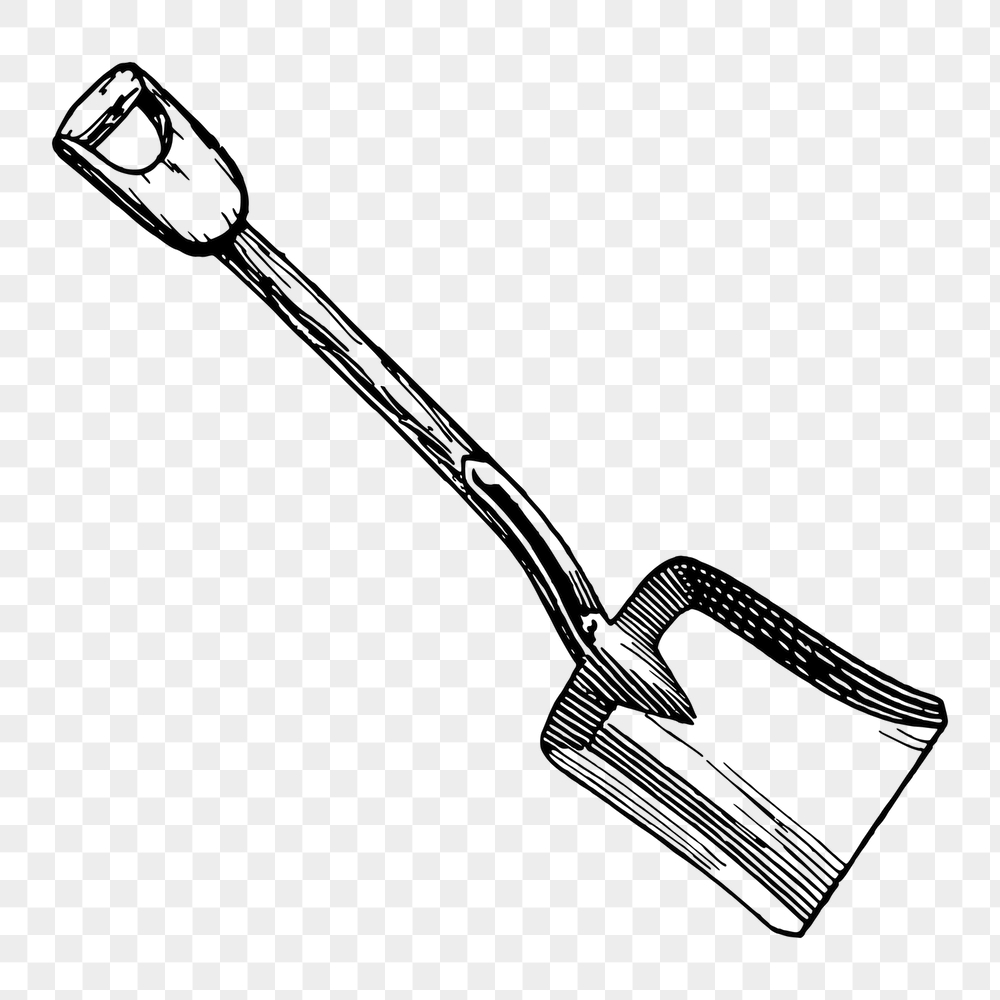 Shovel png sticker, vintage object | Free PNG - rawpixel