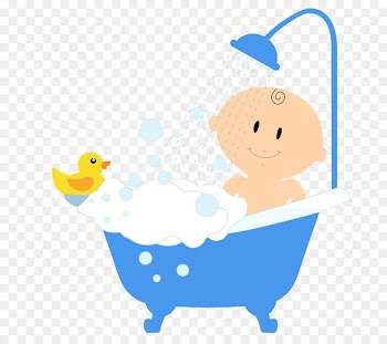 Shower Bathtub Bathroom Infant Clip art - Bathing kids 