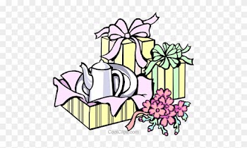 Shower Gifts Royalty Free Vector Clip Art Illustration - Gifts For Wedding Clipart