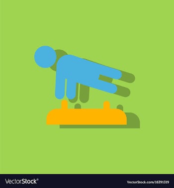 Shows a gymnast performing acrobatic movements vector image
