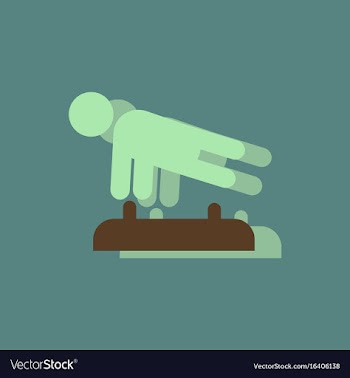 Shows a gymnast performing acrobatic movements vector image