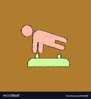Shows a gymnast performing acrobatic movements vector image