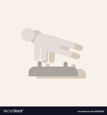 Shows a gymnast performing acrobatic movements vector image
