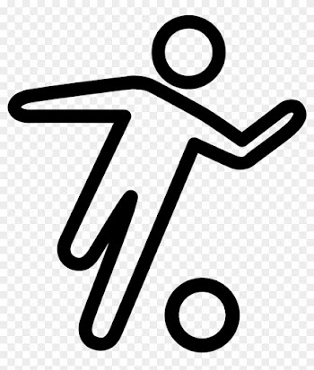 Shows A Silhouette Of A Man On With One Leg Raised - Icon 足球
