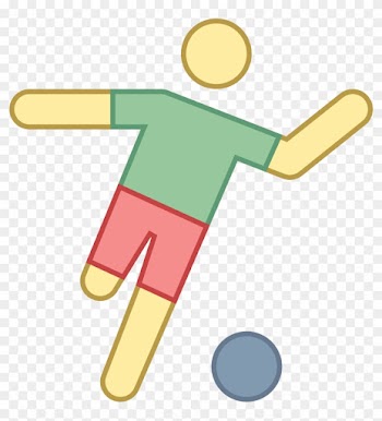 Shows A Silhouette Of A Man On With One Leg Raised - Soccer Icon Ltd