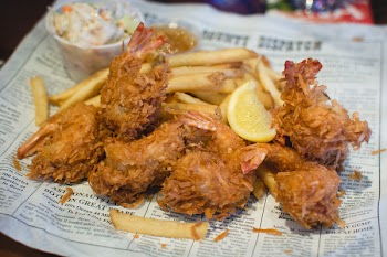 Shrimp dishes in Bubba Gump restaurant 