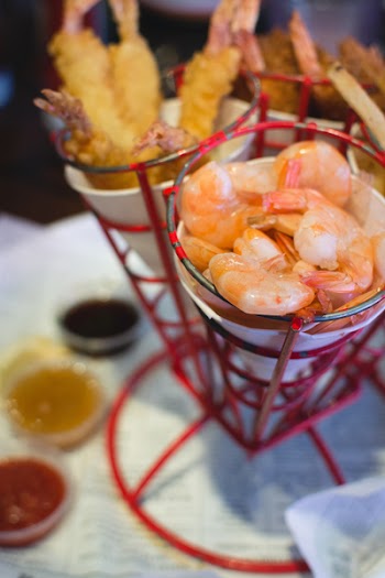 Shrimp dishes in Bubba Gump restaurant 