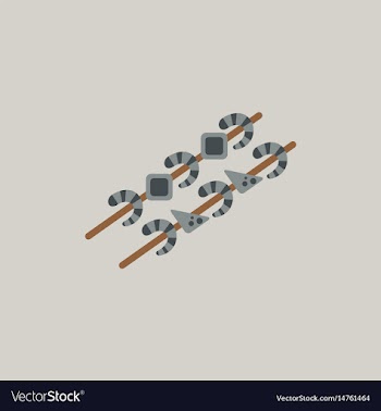 Shrimp on wood stick grilled shrimp skewers vector image