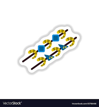 Shrimp on wood stick grilled shrimp skewers vector image