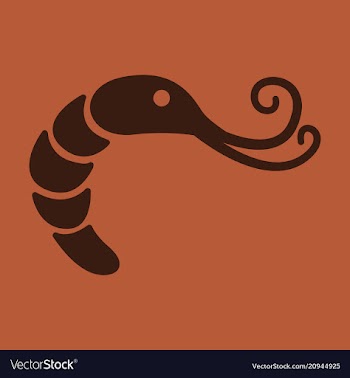 Shrimp silhouette isolated shrimp on background vector image
