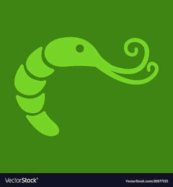 Shrimp silhouette isolated shrimp on background vector image