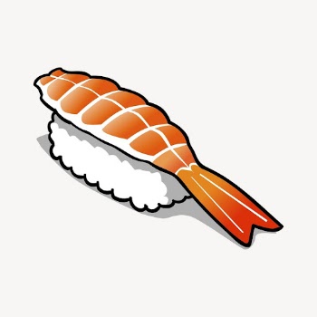 Shrimp sushi clipart, Japanese food | Free PSD - rawpixel