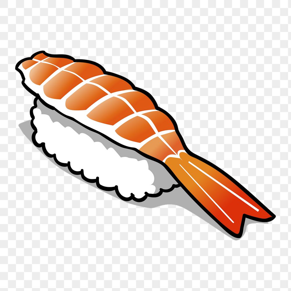 Shrimp sushi png sticker, Japanese | Free PNG - rawpixel