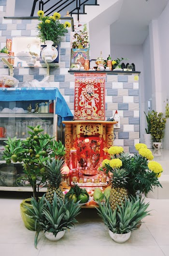 Shrine With Flowers