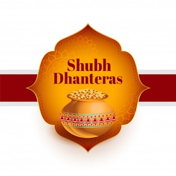 Shubh dhanteras indian festival card Free Vector