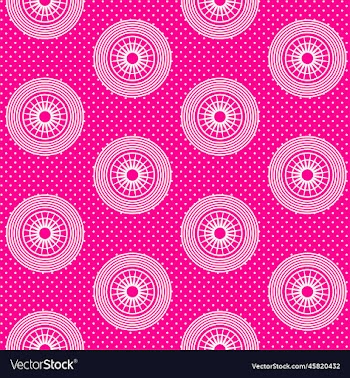 shweshwe pink white circle