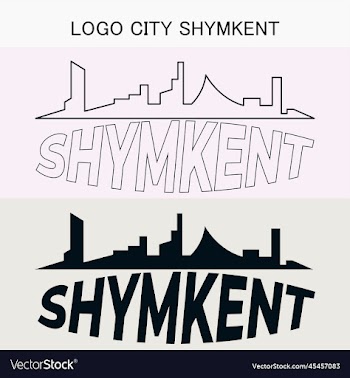 shymkent building logo template with outline