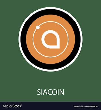 Siacoin blockchain cryptocurrency connected vector image