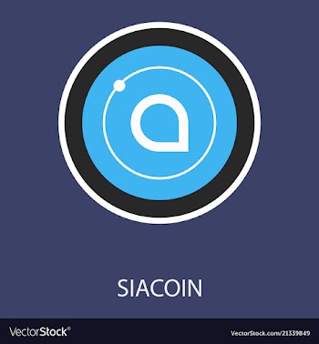 Siacoin blockchain cryptocurrency connected vector image