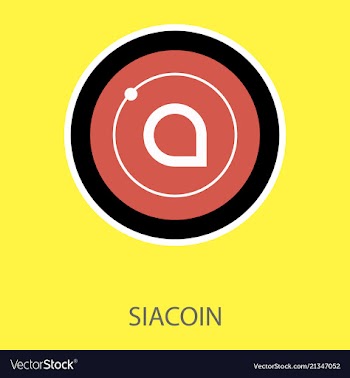 Siacoin blockchain cryptocurrency connected vector image