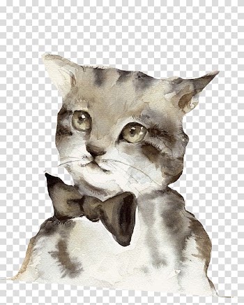 Siamese cat Kitten Watercolor painting Art, A tie cat transparent background PNG clipart