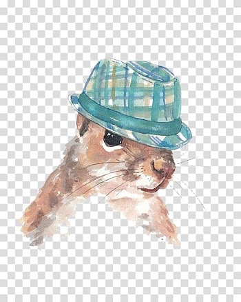 Siamese cat Squirrel Painting Drawing, Watercolor painted cat pattern transparent background PNG clipart
