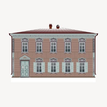 Siberian house building collage element, | Free PSD - rawpixel
