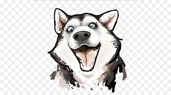 Siberian Husky Alaskan Malamute Chow Chow Puppy Drawing - Husky watercolor 