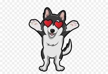 Siberian Husky Alaskan Malamute Puppy Emoji - puppy 