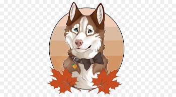 Siberian Husky Dog breed Image Illustration Sled dog - badget sign 