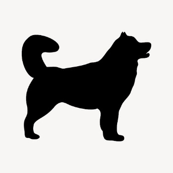 Siberian Husky dog silhouette clipart, | Free Vector - rawpixel