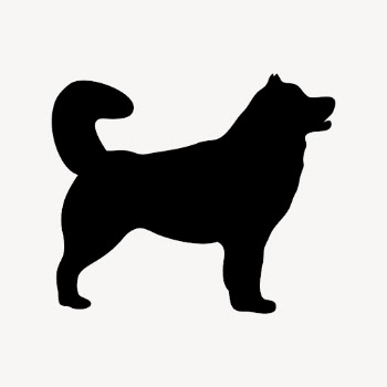 Siberian Husky dog silhouette collage | Free PSD - rawpixel