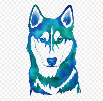 Siberian Husky Watercolor painting Canidae - Vector Watercolor Husky 