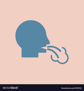 Sick person coughs various symptoms of vector image