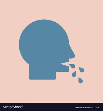Sick person coughs various symptoms of vector image
