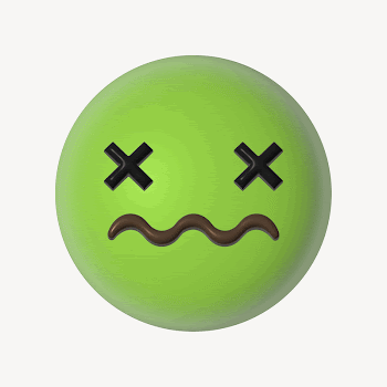 Sickly-green face 3D emoticon | Free Photo - rawpixel