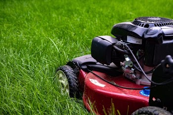 Side View Of Lawn Mower