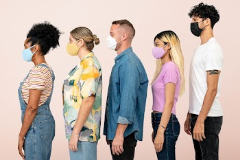 Side view of people wearing masks in the new… | Free stock photo | High Resolution image