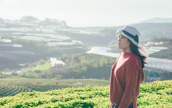 Side View Photo of a Woman in the Field